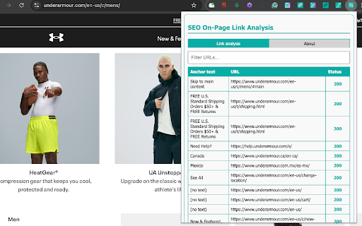SEO On Page Link Analysis  from Chrome web store to be run with OffiDocs Chromium online