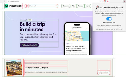 SEO Render Insight Tool  from Chrome web store to be run with OffiDocs Chromium online