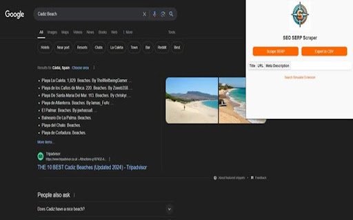 SEO SERP Scraper  from Chrome web store to be run with OffiDocs Chromium online