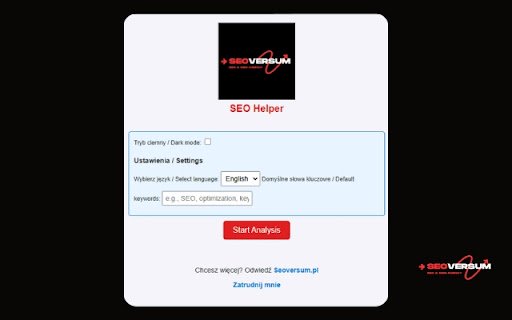 Seoversum SEO Helper  from Chrome web store to be run with OffiDocs Chromium online