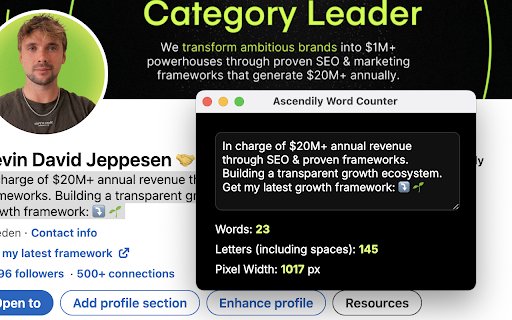SEO Word Counter  from Chrome web store to be run with OffiDocs Chromium online