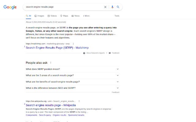 SERP  from Chrome web store to be run with OffiDocs Chromium online
