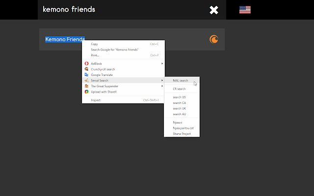 Serval Search  from Chrome web store to be run with OffiDocs Chromium online
