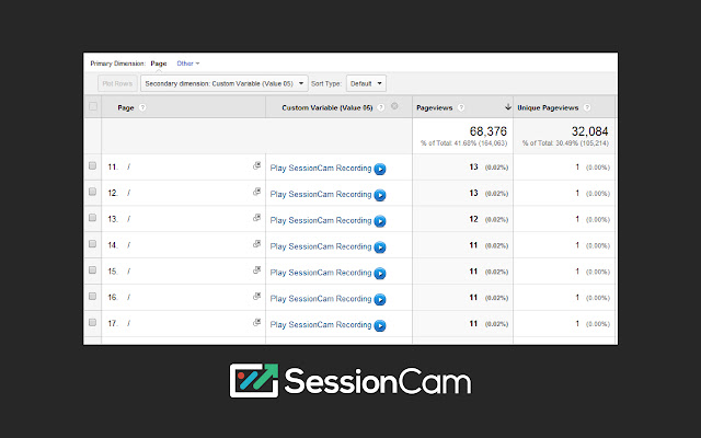 SessionCam  from Chrome web store to be run with OffiDocs Chromium online