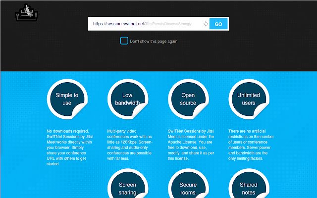 Session Desktop Streamer para sa SwITNet Ltd mula sa Chrome web store na tatakbo sa OffiDocs Chromium online