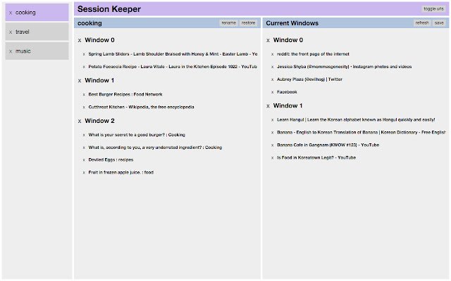 Session Keeper از فروشگاه وب Chrome برای اجرای آنلاین با OffiDocs Chromium