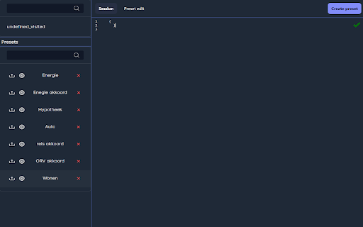 Session manager  from Chrome web store to be run with OffiDocs Chromium online