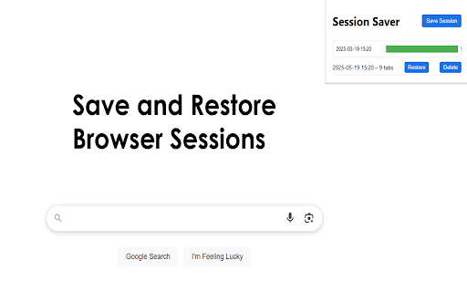 Chrome 网上应用店的 Session Saver Lite 将与 OffiDocs Chromium 在线运行