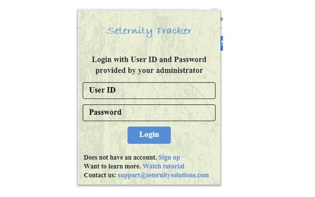 Seternity Tracker mula sa Chrome web store na tatakbo sa OffiDocs Chromium online