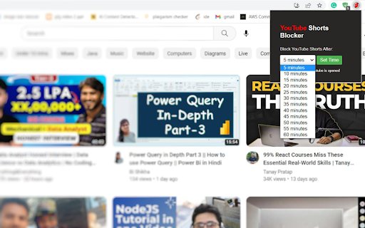 Set timer to watch youtube shorts from Chrome web store to be run with OffiDocs Chromium online Set timer to watch youtube shorts from Chrome web store to be run with OffiDocs Chromium online