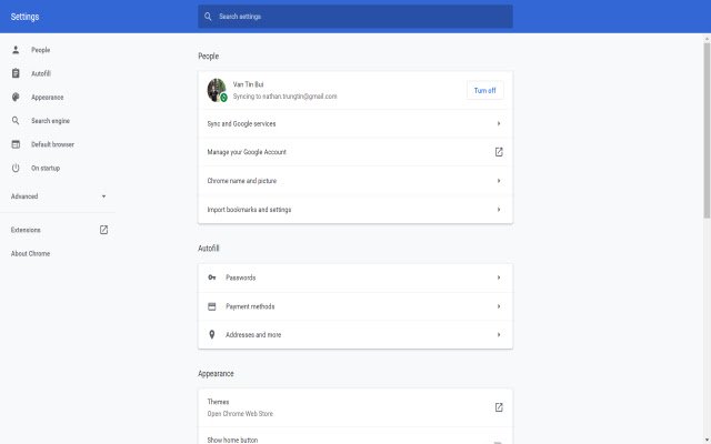 Settings  from Chrome web store to be run with OffiDocs Chromium online