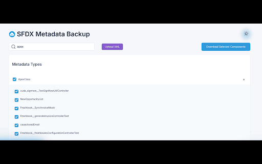 SFDX Metadata Backup  from Chrome web store to be run with OffiDocs Chromium online