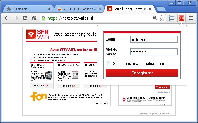 SFR / NEUF Hotspot AutoFill from Chrome web store to be run with OffiDocs Chromium online SFR / NEUF Hotspot AutoFill from Chrome web store to be run with OffiDocs Chromium online