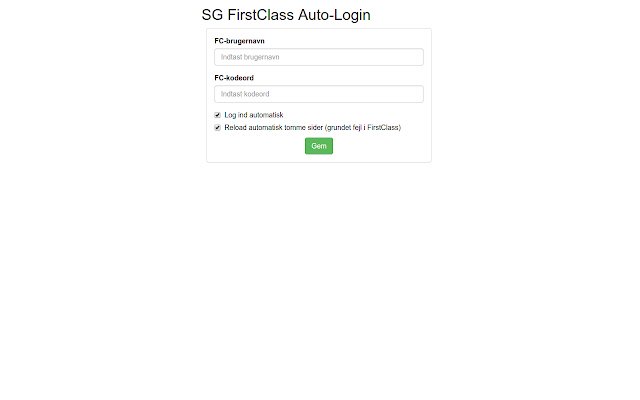 การเข้าสู่ระบบ SG FirstClass อัตโนมัติจาก Chrome เว็บสโตร์ที่จะเรียกใช้ด้วย OffiDocs Chromium ออนไลน์