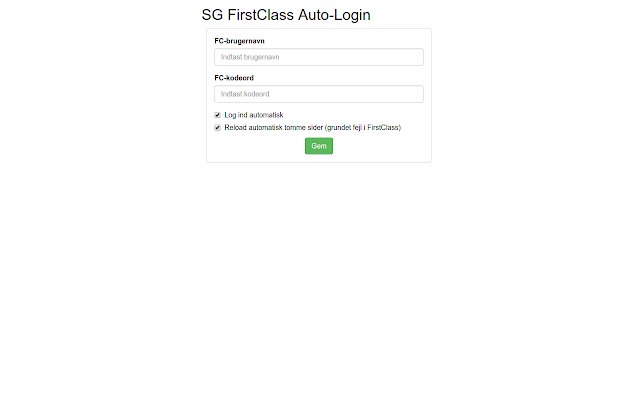 El inicio de sesión automático de SG FirstClass desde la tienda web de Chrome se ejecutará con OffiDocs Chromium en línea