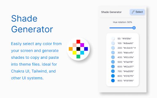 Shade Generator  from Chrome web store to be run with OffiDocs Chromium online