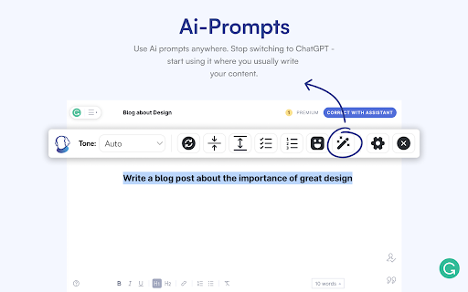 Shakespeare AI Toolbar: AI Writing Anywhere  from Chrome web store to be run with OffiDocs Chromium online
