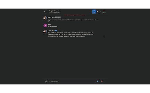 ShareCharacterAI: Copy CharacterAI Convos  from Chrome web store to be run with OffiDocs Chromium online