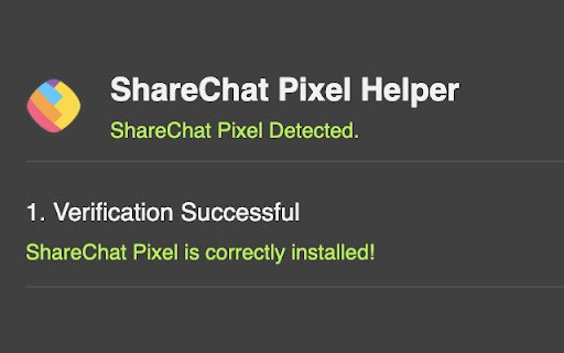 ShareChat Pixel Helper  from Chrome web store to be run with OffiDocs Chromium online