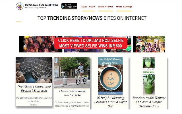 Share your Moody Buzz  from Chrome web store to be run with OffiDocs Chromium online