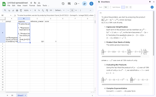 SheetMate  from Chrome web store to be run with OffiDocs Chromium online