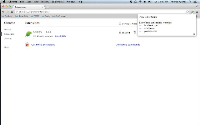 Shimeru mula sa Chrome web store na tatakbo sa OffiDocs Chromium online
