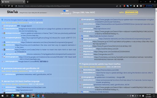 shimtab  from Chrome web store to be run with OffiDocs Chromium online
