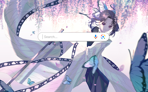 Shinobu Kocho Insect Pillar Kimetsu no Yaiba Anime Theme  from Chrome web store to be run with OffiDocs Chromium online