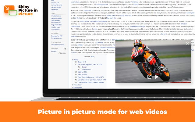 Shiny Picture in picture da Chrome Web Store será executado com OffiDocs Chromium online