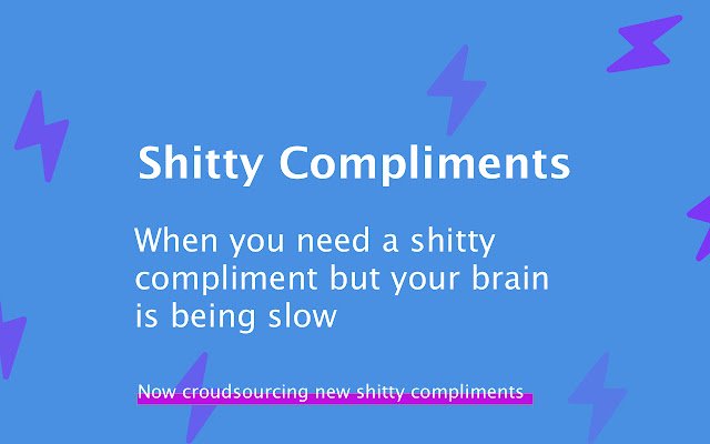 Shitty compliments  from Chrome web store to be run with OffiDocs Chromium online