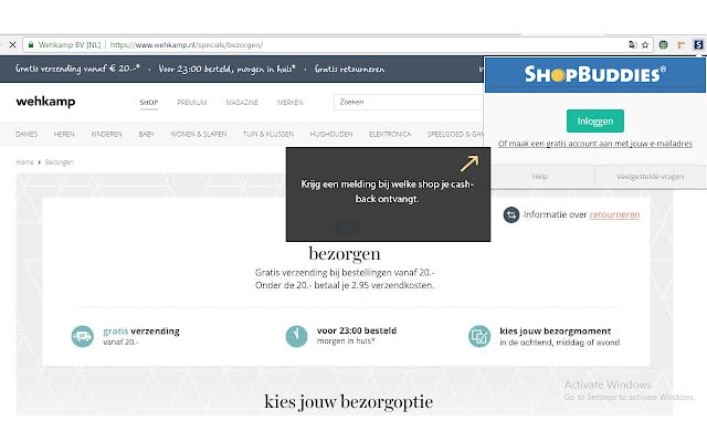 Chrome वेब स्टोर से ShopBuddies को OffiDocs क्रोमियम ऑनलाइन के साथ चलाया जाएगा