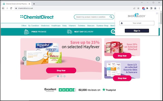 ShopBuddy UK من متجر Chrome الإلكتروني ليتم تشغيله باستخدام OffiDocs Chromium عبر الإنترنت