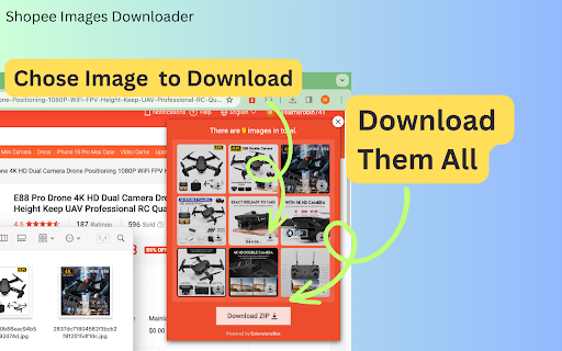 Shopee Images Downloader  from Chrome web store to be run with OffiDocs Chromium online