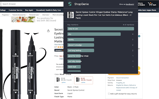 Shop Genie  from Chrome web store to be run with OffiDocs Chromium online