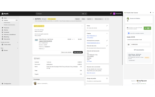 Shopify Order Scanner  from Chrome web store to be run with OffiDocs Chromium online