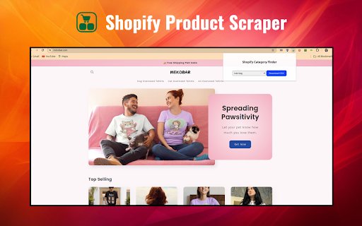 Shopify Product Scraper  from Chrome web store to be run with OffiDocs Chromium online