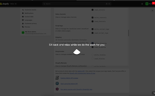 Shopify Store Automation Tool  from Chrome web store to be run with OffiDocs Chromium online