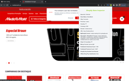 Shopify Store Inspector from Chrome web store to be run with OffiDocs Chromium online Shopify Store Inspector from Chrome web store to be run with OffiDocs Chromium online