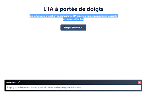 ShortCut AI from Chrome web store to be run with OffiDocs Chromium online ShortCut AI from Chrome web store to be run with OffiDocs Chromium online