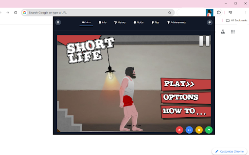 Short Life HTML5 Game  from Chrome web store to be run with OffiDocs Chromium online