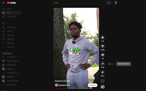 ShortsSaver by Pickering  from Chrome web store to be run with OffiDocs Chromium online