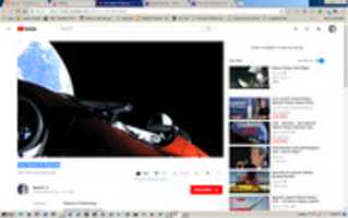 Free download Screenshot of Elon Musks Tesla Roadster during  Falcon Heavy test flight 2018 live stream picture free photo or picture to be edited with GIMP online image editor