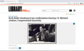 Kostenloser Download Screenshot von Ruth Bader Ginsburg bei ihrer Anhörung / R. Michael Jenkins, Congressional Quarterly. Kostenloses Foto oder Bild, das mit dem GIMP-Online-Bildeditor bearbeitet werden kann