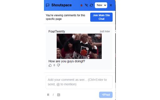 ShoutSpace Your Voice. Anywhere.  from Chrome web store to be run with OffiDocs Chromium online