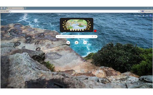 showcases a dramatic cliff by the seaside  from Chrome web store to be run with OffiDocs Chromium online