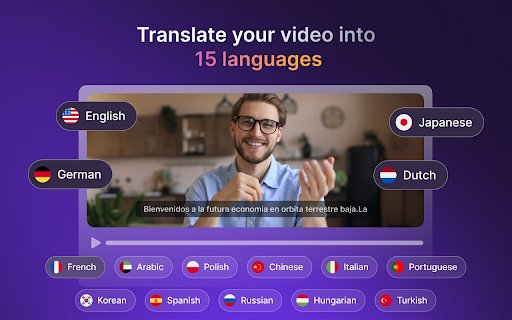 Showcase: Screen Recorder  Video Translator  from Chrome web store to be run with OffiDocs Chromium online