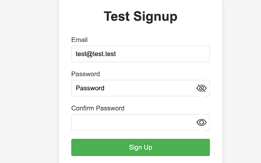 Show Password Extension  from Chrome web store to be run with OffiDocs Chromium online