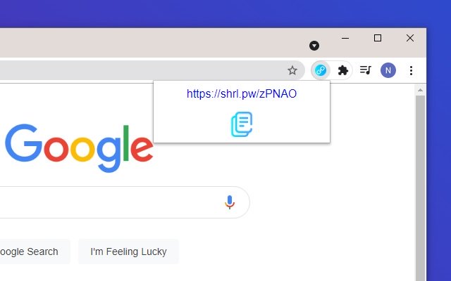 Shrl url shortener  from Chrome web store to be run with OffiDocs Chromium online