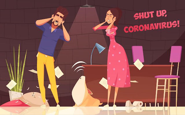 Shut Up, Coronavirus từ cửa hàng Chrome trực tuyến sẽ được chạy với OffiDocs Chromium trực tuyến