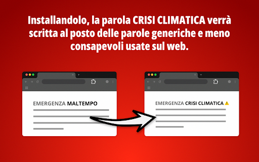 SI CHIAMA CRISI CLIMATICA  from Chrome web store to be run with OffiDocs Chromium online